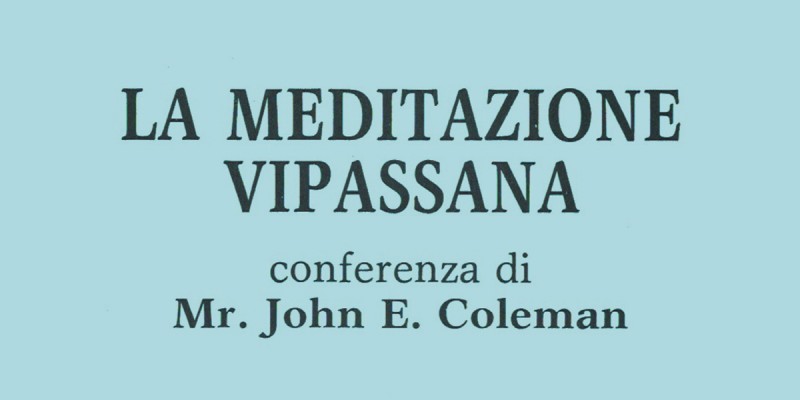 La meditazione vipassana