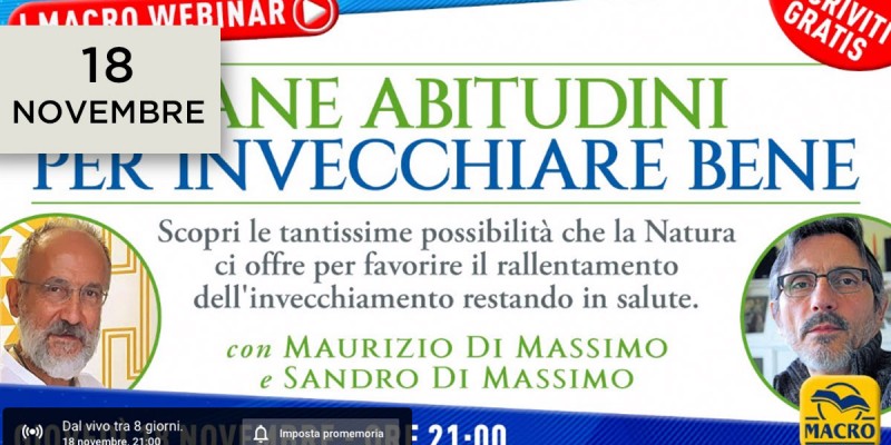 Webinar: Sane abitudini per invecchiare bene